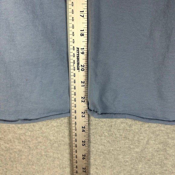 Carhartt Women's Loose Fit T Shirt Blue Pocket Tee Size L ** Cropped ** - Picture 4 of 8